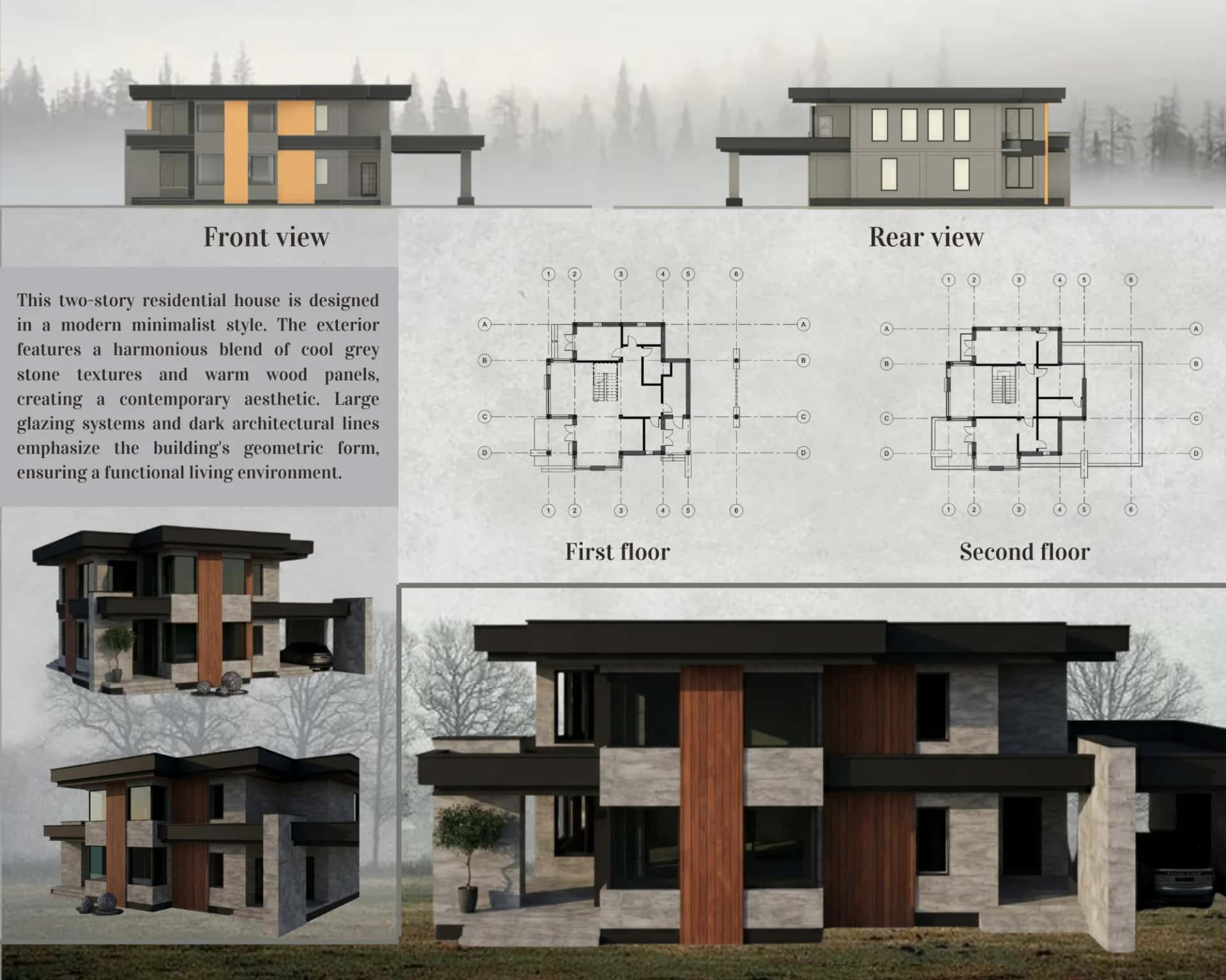 Modern ailə evi — çertyoj 1