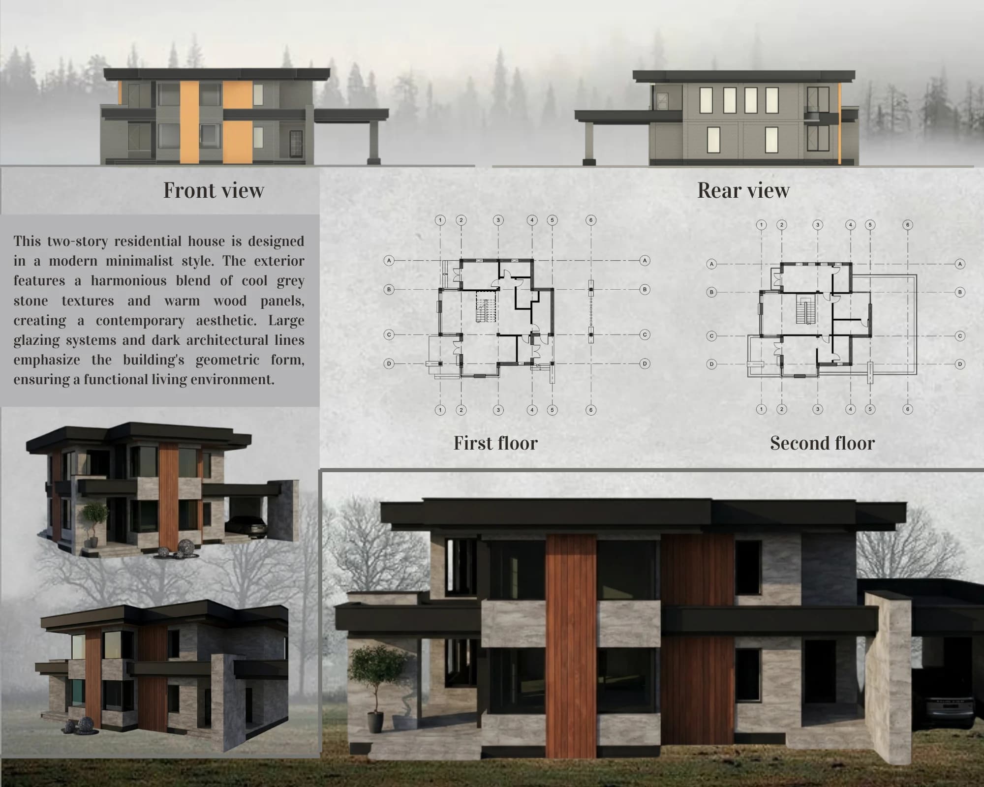 Modern ailə evi — çertyoj 1